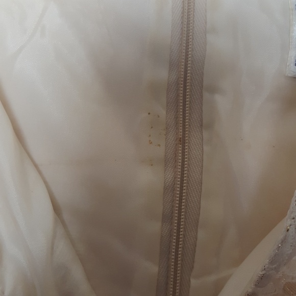 Jessica Howard Petite Midi Dress Cream Tan SZ 14 - Picture 4 of 8